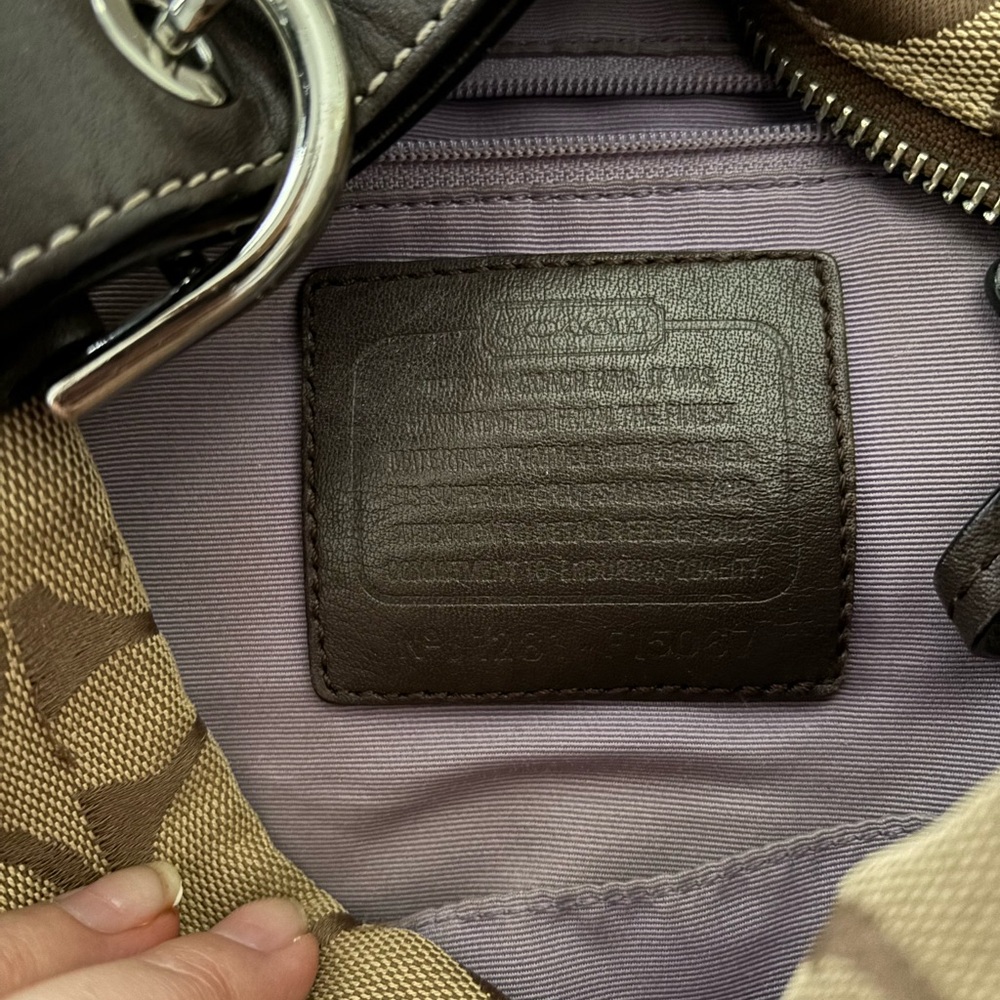 Brown Patterned Shoulder Bag - image 3